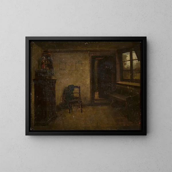 Binnenkamer schilderij - Curt Agthe — ingelijst kunstwerk aan de muur