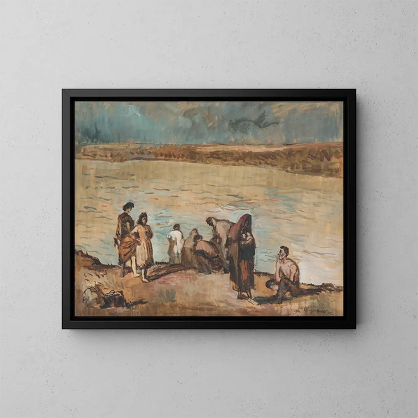 Zonder onderdak - Cyprian Majernik — ingelijst kunstwerk aan de muur