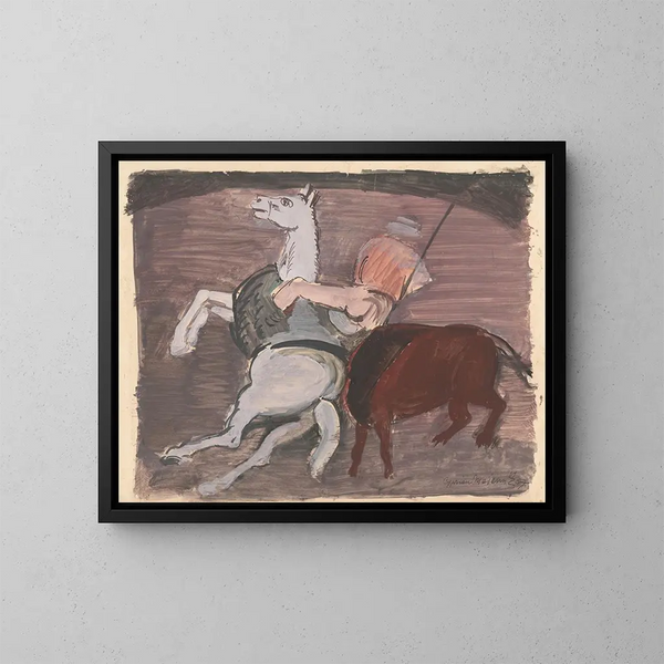Corrida - Cyprian Majernik — ingelijst kunstwerk aan de muur