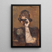 Dame aux jumelles de théâtre - Cyprian Majernik — ingelijst kunstwerk aan de muur