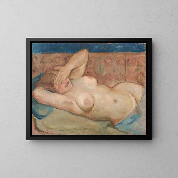 Verlegen slapend - Cyprian Majernik — ingelijst kunstwerk aan de muur