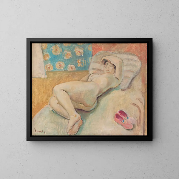 Vrouw rustend - Cyprian Majernik — ingelijst kunstwerk aan de muur