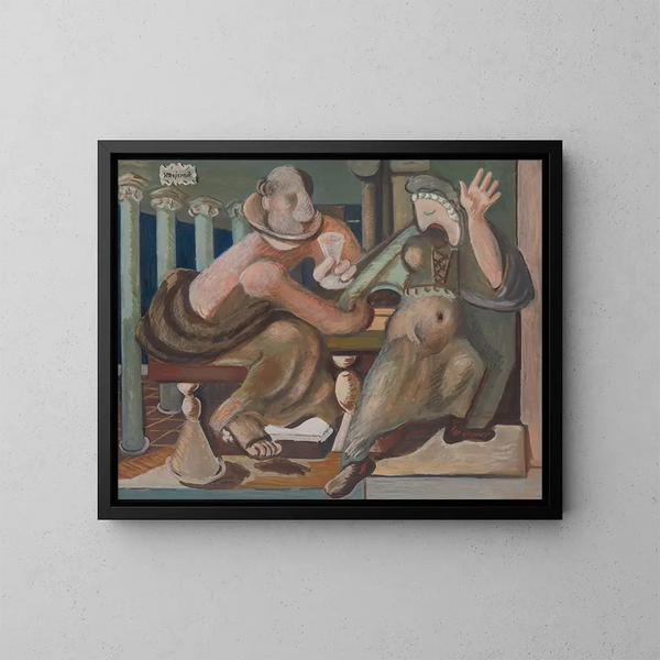Verleiding - Cyprian Majernik — ingelijst kunstwerk aan de muur