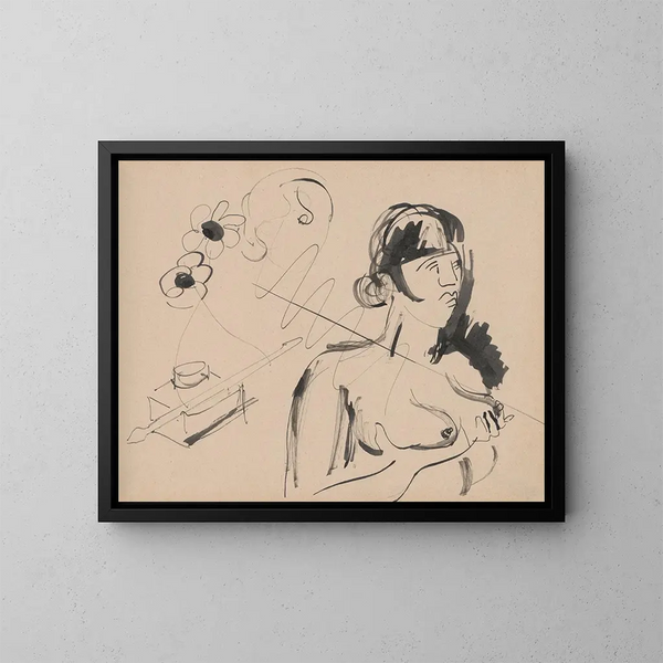 Skiér - Cyprian Majernik — ingelijst kunstwerk aan de muur