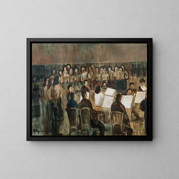 Het Concert - Cyprian Majernik — ingelijst kunstwerk aan de muur