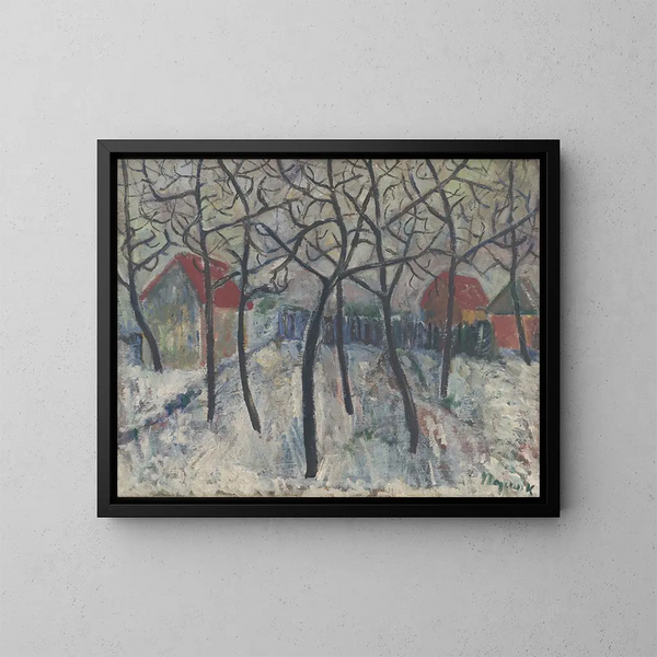 Bomen in een tuin - Cyprian Majernik — ingelijst kunstwerk aan de muur