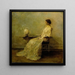 Dame in het wit nr. 2 - Thomas Wilmer Dewing — ingelijst kunstwerk aan de muur