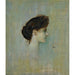 Reproductie van het schilderij van een damesportret (Portret van een jonge dame) - Franz von Stuck