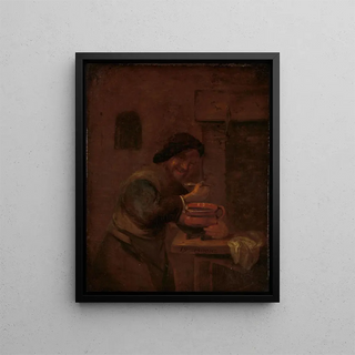 Daniel Boone - Man Eating from an Earthenware Pot.webp
