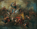 Marie met het Kind en heiligen zittend op wolken - Daniel Gran — weergave van het kunstwerk