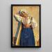 Young girl in traditional costume - Daniel Israel — framed artwork on a wall