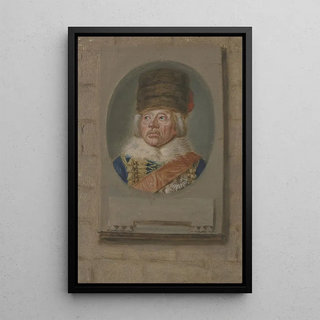 Daniel Nikolaus Chodowiecki - Brustbildnis des Generals Ziethen im Oval rechteckig gerahmt.webp