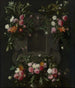 Portrait of the stadtholder, King William III (1650-1702), surrounded by a garland of flowers - Daniel Seghers — artwork view
