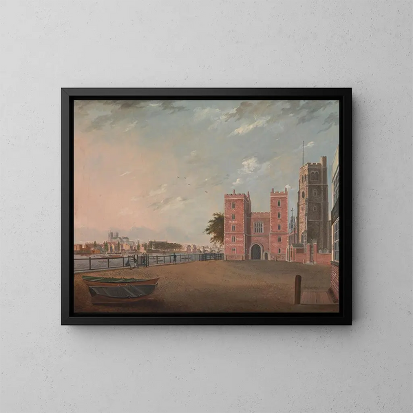Paleis van Lambeth gezien vanaf het westen - Daniel Turner — ingelijst kunstwerk aan de muur