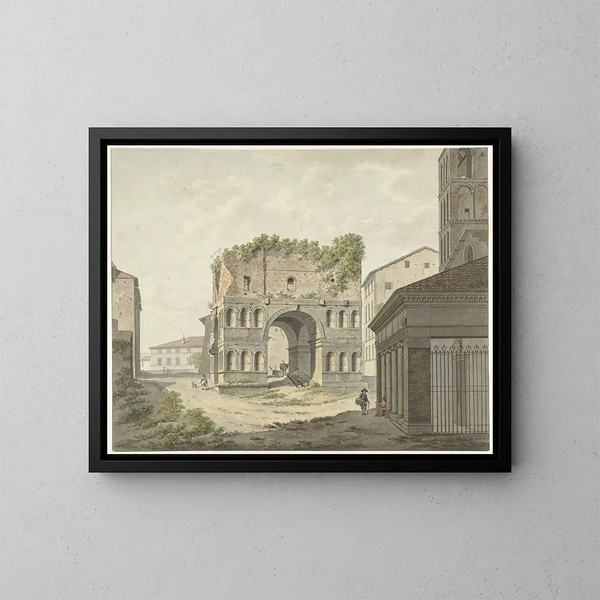 L'arc de Janus quadrifons en een deel van S Giorgio in Velabro in Rome - Daniël Dupré — ingelijst kunstwerk aan de muur