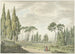Uitzicht op de terrassen van Villa d'Este in Tivoli - Daniël Dupré — weergave van het kunstwerk