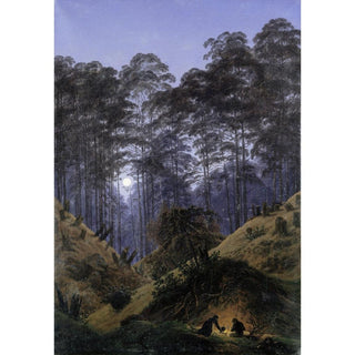 Dans la forêt au clair de lune - Caspar David Friedrich | Reproduction Tableau Décoration murale affiche copie