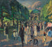 In de tuin van de binnenplaats van München - Albert Weisgerber — weergave van het kunstwerk