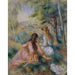 Reproductie van het schilderij In het weiland - Pierre-Auguste Renoir
