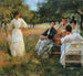 In de boomgaard - Edmund Charles Tarbell — weergave van het kunstwerk