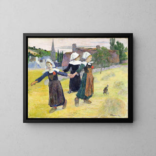 Bretonse dans van de meisjes in Pont Aven door Paul Gauguin