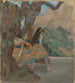Reproductie van het schilderij van balletdansers achter de schermen - Edgar Degas