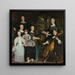 David Leeuw met zijn familie - Abraham Lambertsz van den Tempel — ingelijst kunstwerk aan de muur