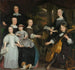 David Leeuw met zijn familie - Abraham Lambertsz van den Tempel — weergave van het kunstwerk