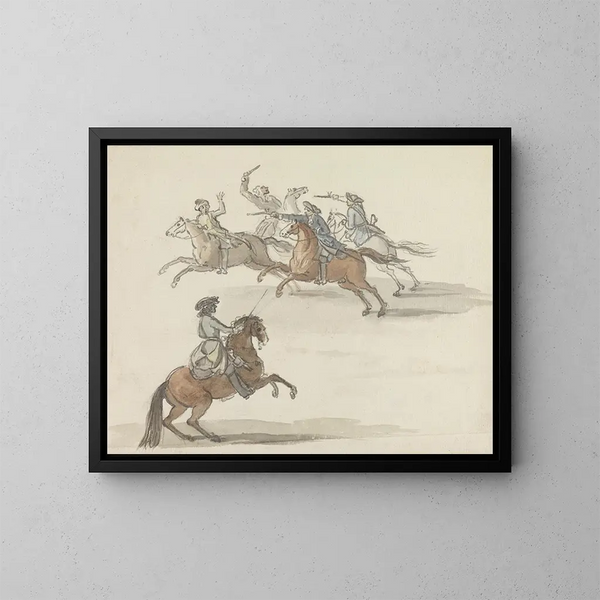 De overval op de weg - David Allan — ingelijst kunstwerk aan de muur