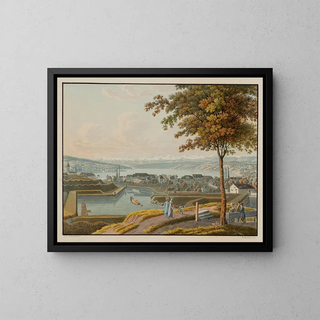 David Alois Schmid - Vue du lac et des environs de Zurich depuis le Rempart du Chat.webp