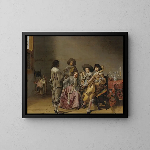 Muziekentertainment - David Bailly — ingelijst kunstwerk aan de muur