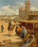 Een markt in Caïro - David Bates — weergave van het kunstwerk