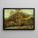 Rivier scène in de herfst, de beek - David Bates — ingelijst kunstwerk aan de muur
