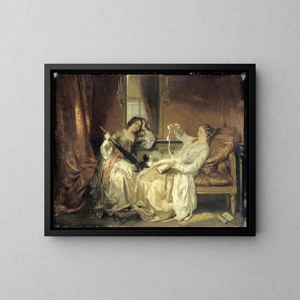 La Conversation - David Bles — ingelijst kunstwerk aan de muur