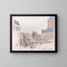 Een Franse markt - David Cox — ingelijst kunstwerk aan de muur