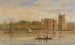 in boot voor het Lambeth-paleis, Londen - David Cox — weergave van het kunstwerk