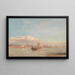 Greenwich Hospital Painting from Woolwich Reach - David Cox — framed artwork on a wall