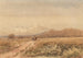 van een ruiter op een pad nabij het kasteel van Bolsover, Derbyshire - David Cox — weergave van het kunstwerk