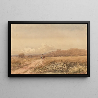 David Cox - Horseman on a track near Bolsover Castle Derbyshire.webp