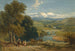 Landschapsschilderij met ver uitzicht op de abdij van Bolton, Yorkshire en de rivier Wharfe - David Cox — weergave van het kunstwerk