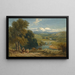 Landschapsschilderij met ver uitzicht op de abdij van Bolton, Yorkshire en de rivier Wharfe - David Cox — ingelijst kunstwerk aan de muur