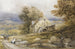 molen aan het water, noord van Wales - David Cox — weergave van het kunstwerk