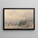 van zeilboten en vissers met garnalen voor de kade - David Cox — ingelijst kunstwerk aan de muur