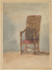 Studie van een oud fauteuil - David Cox — weergave van het kunstwerk