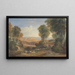 De samenvloeiing van de Severn en de Wye met Chepstow op de achtergrond - David Cox — ingelijst kunstwerk aan de muur