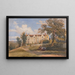 Groep zittend in het park van een groot huis - David Cox Jnr — ingelijst kunstwerk aan de muur