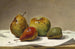 Drie peren en een appel - David Johnson — weergave van het kunstwerk