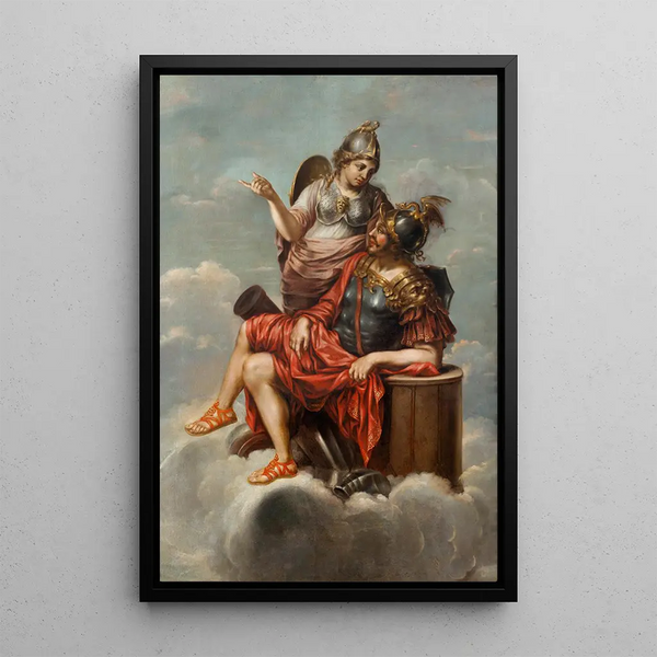 Reproductie van het schilderij Mars en Minerva - David Klöcker Ehrenstrahl