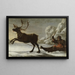 Reindeer with a Sledge - David Klöcker Ehrenstrahl — framed artwork on a wall