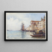 De Giudecca-kanaal met schepen nabij de kerk van Gesuati - David Law — ingelijst kunstwerk aan de muur